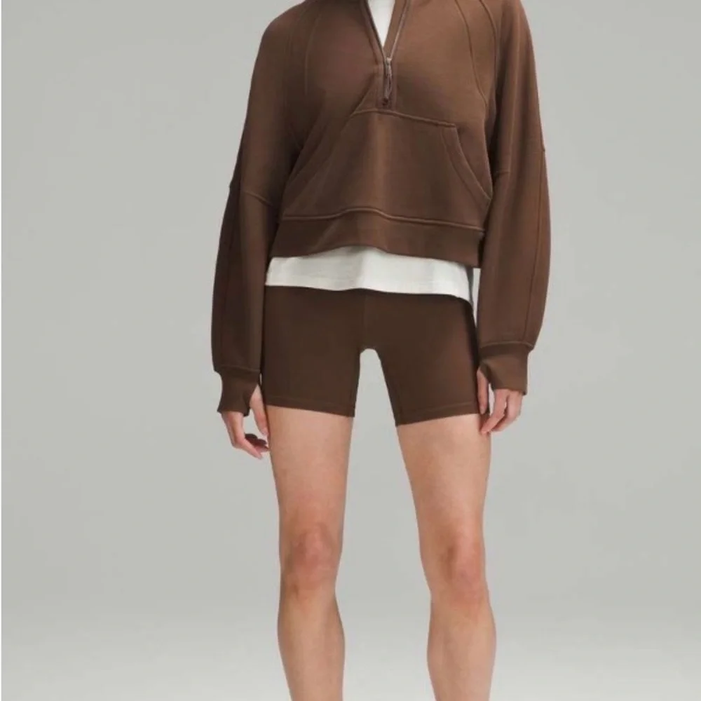 Lululemon Scuba Oversized Funnel-Neck‎ Half Zip Hoodie Java XS/S